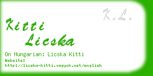 kitti licska business card